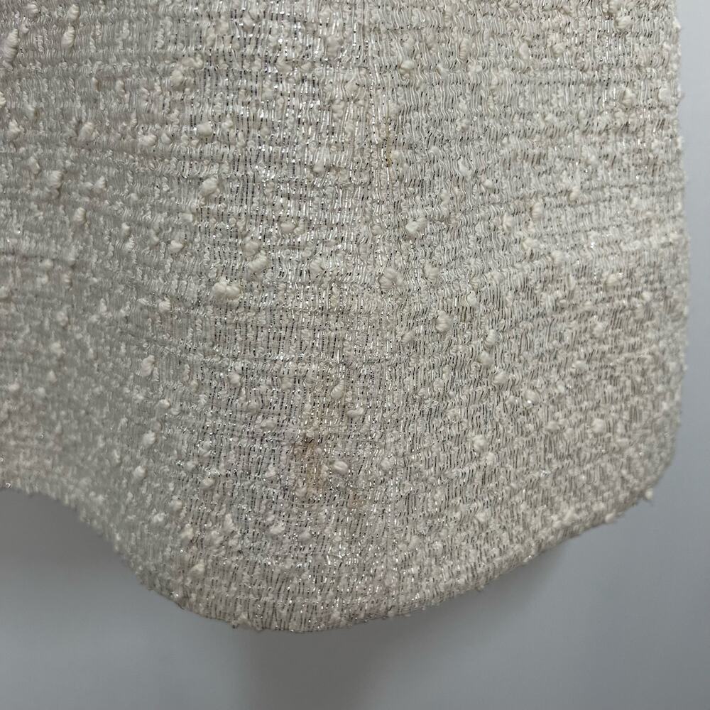 Alice + Olivia Pacey Linen Silk Sleeveless Lantern Dress Cream Lined Pockets 4 - Picture 9 of 14